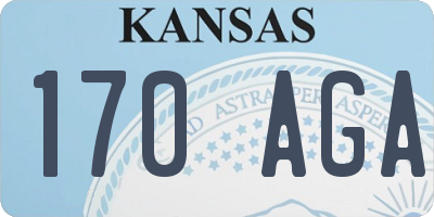 KS license plate 170AGA