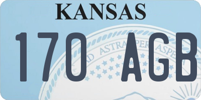 KS license plate 170AGB