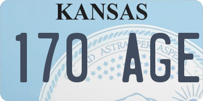 KS license plate 170AGE