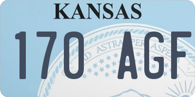 KS license plate 170AGF