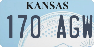 KS license plate 170AGW
