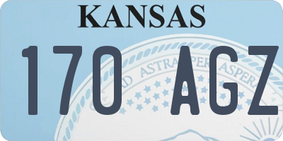 KS license plate 170AGZ