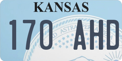 KS license plate 170AHD