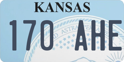 KS license plate 170AHE