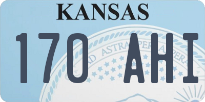 KS license plate 170AHI
