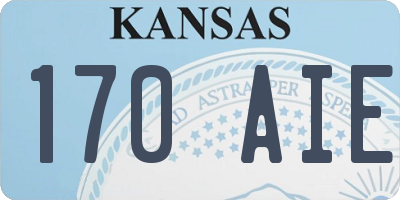 KS license plate 170AIE