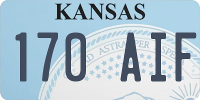 KS license plate 170AIF