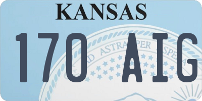 KS license plate 170AIG