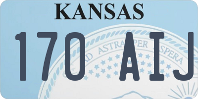 KS license plate 170AIJ
