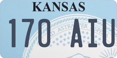 KS license plate 170AIU