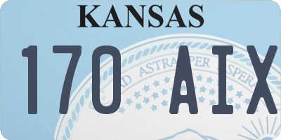 KS license plate 170AIX