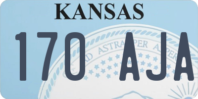 KS license plate 170AJA