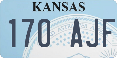 KS license plate 170AJF