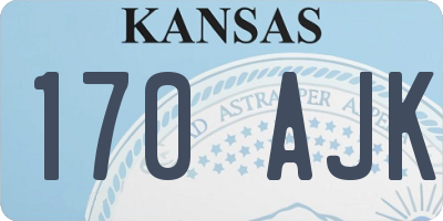 KS license plate 170AJK