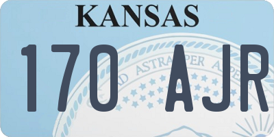 KS license plate 170AJR