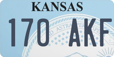 KS license plate 170AKF