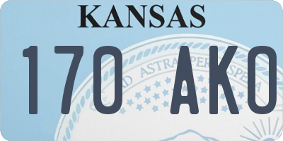 KS license plate 170AKO