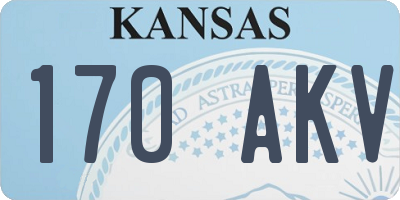 KS license plate 170AKV