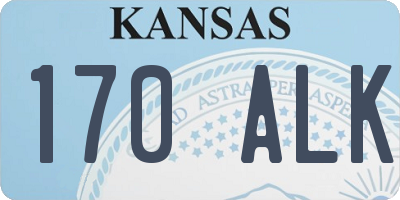 KS license plate 170ALK