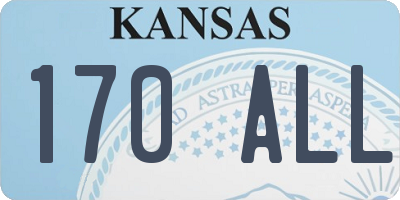 KS license plate 170ALL