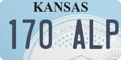 KS license plate 170ALP