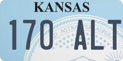 KS license plate 170ALT