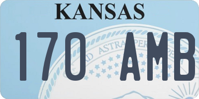 KS license plate 170AMB