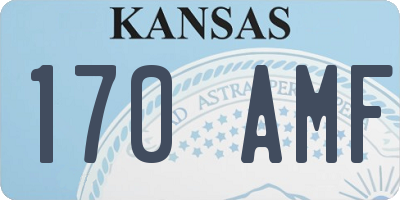 KS license plate 170AMF