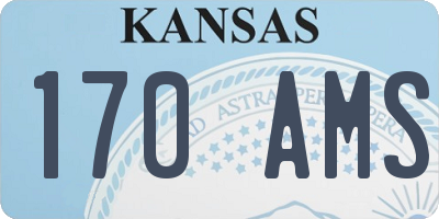 KS license plate 170AMS