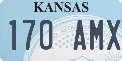 KS license plate 170AMX