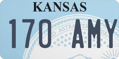 KS license plate 170AMY