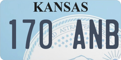 KS license plate 170ANB