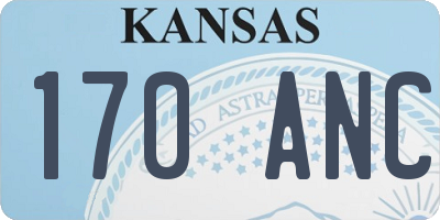 KS license plate 170ANC