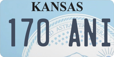 KS license plate 170ANI