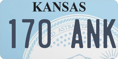 KS license plate 170ANK