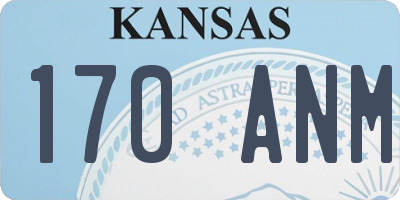 KS license plate 170ANM