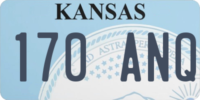 KS license plate 170ANQ