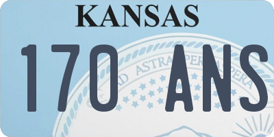 KS license plate 170ANS