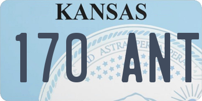 KS license plate 170ANT