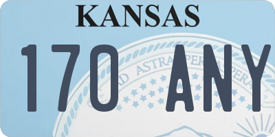 KS license plate 170ANY