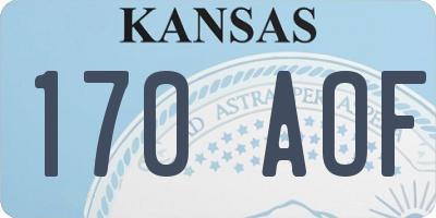 KS license plate 170AOF