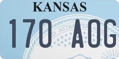 KS license plate 170AOG