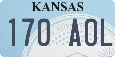 KS license plate 170AOL