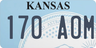 KS license plate 170AOM