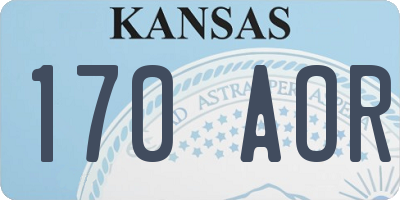KS license plate 170AOR