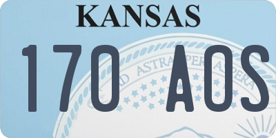 KS license plate 170AOS