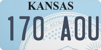 KS license plate 170AOU