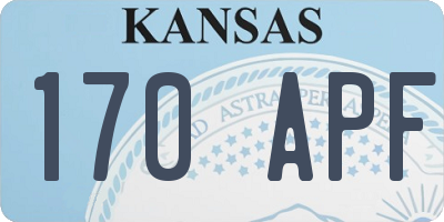 KS license plate 170APF