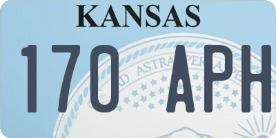 KS license plate 170APH