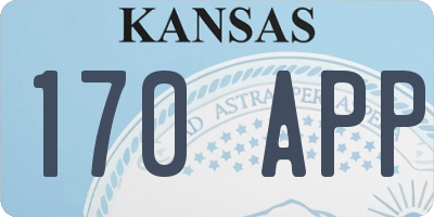 KS license plate 170APP